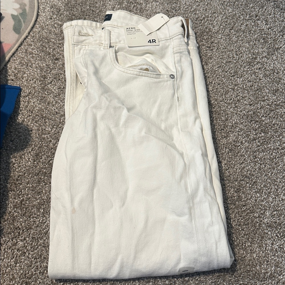 White wide legged Denim Jeans
